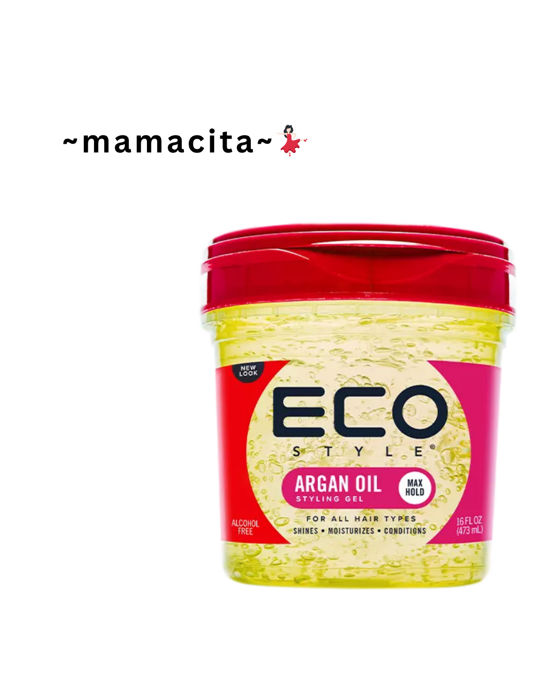 Eco Styler Styling Gel – 473 Ml, Gelbe Dose, Für Definierte Frisuren, Mit UV-Schutz, Ohne Flocken