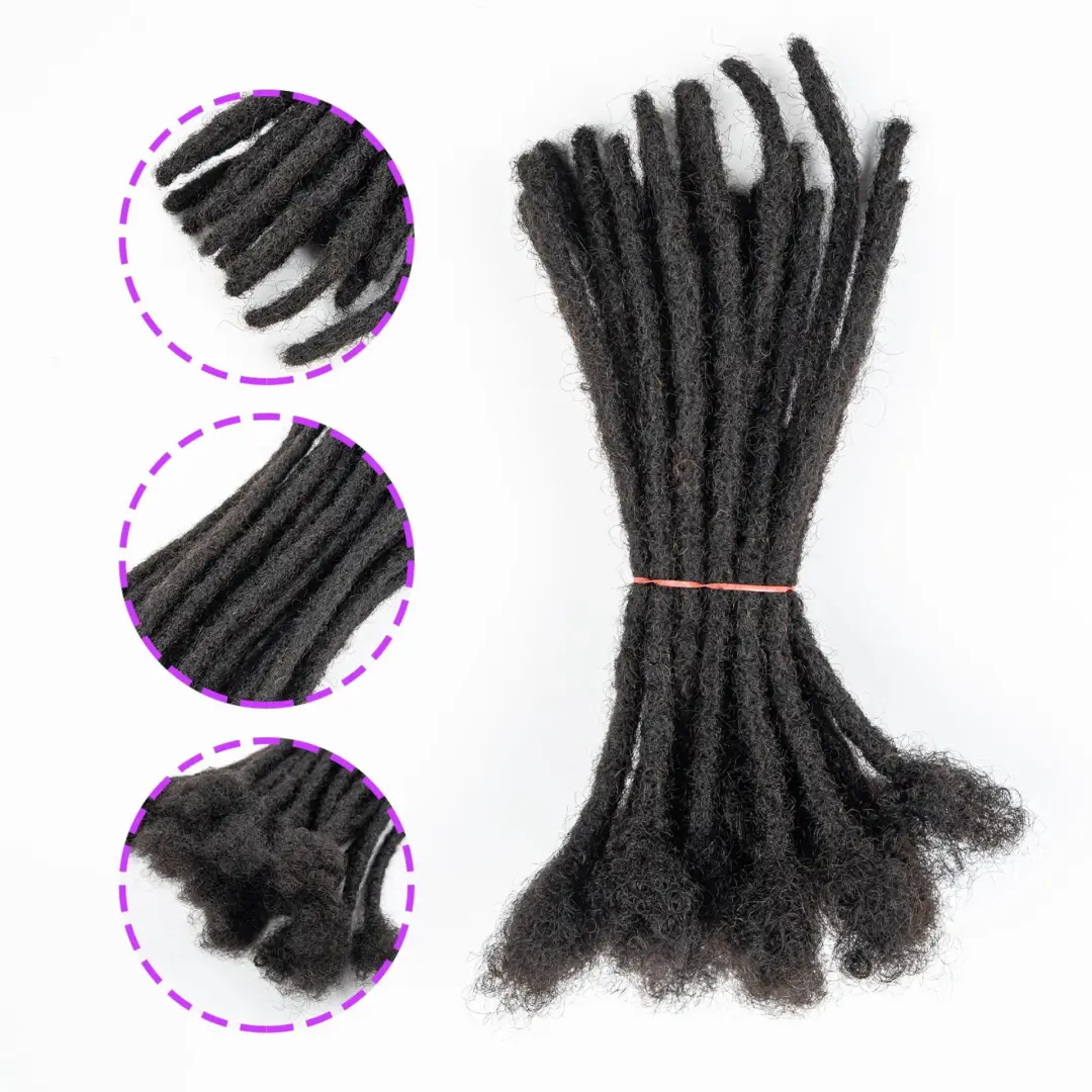 Human Hair Dreadlock Extensions Trendy Styles https://luckeladybug.com/products/100-human-hair-dread