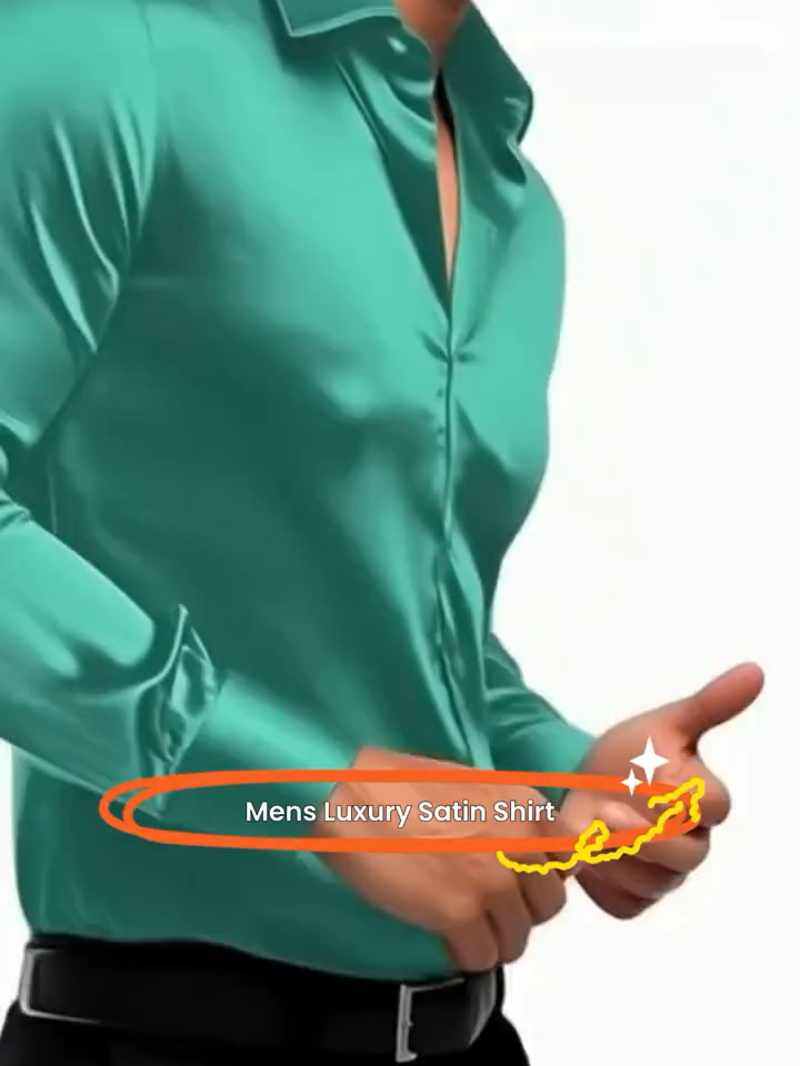 Mens Luxury Satin Dress Shirt#fashion #trends #style #luckeladybug #clothing