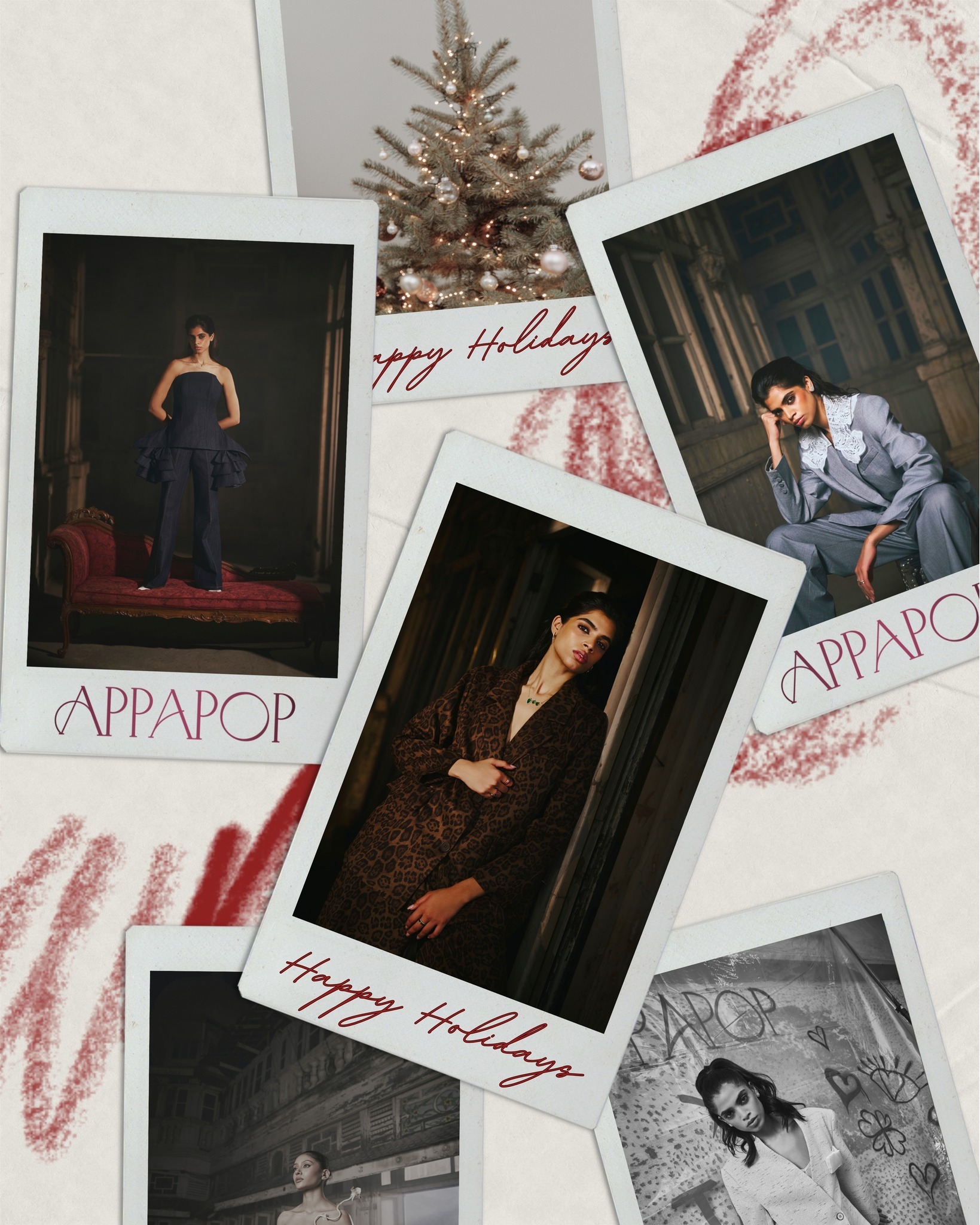 Festive finesse with a fearless edge-tailored silhouettes, winter glow, and holiday magic all wrappe