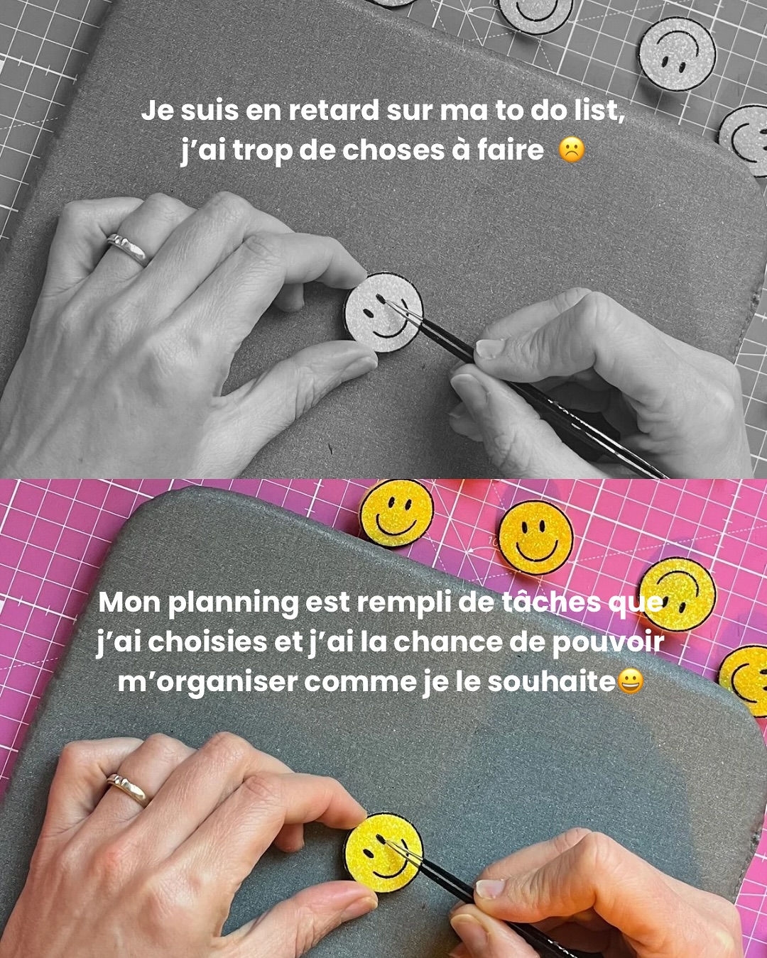 Tout est une question de mindset 💕 
La même situation, deux façons de la regarder 🌈
Tu choisis de 