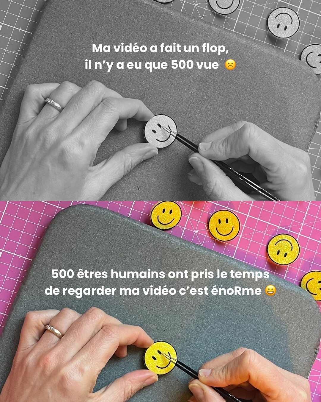Tout est une question de mindset 💕 
La même situation, deux façons de la regarder 🌈
Tu choisis de 