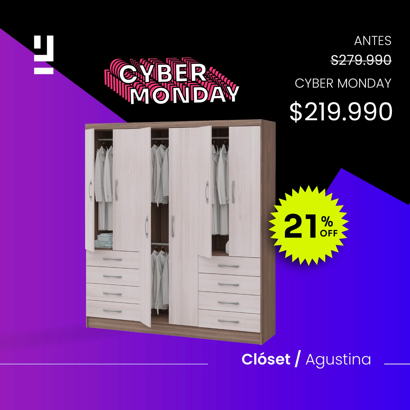 ✨ Los favoritos vuelan ✨⁠
Nuestros más vendidos del Cyber ya están arrasando 🛒🔥⁠
⁠
Clósets, comedo