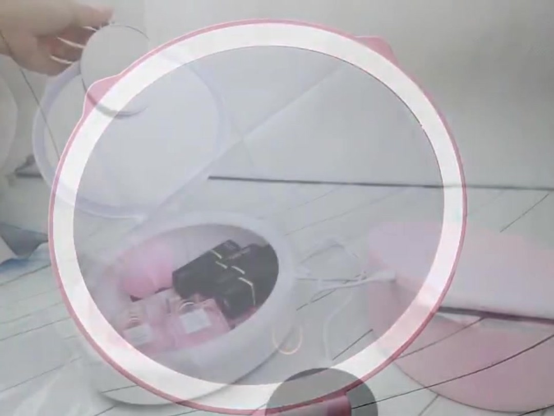 ✨ Makeup Mirror! ✨\nPerfect for your desktop or dorm room, this stylish mirror features adjustable l