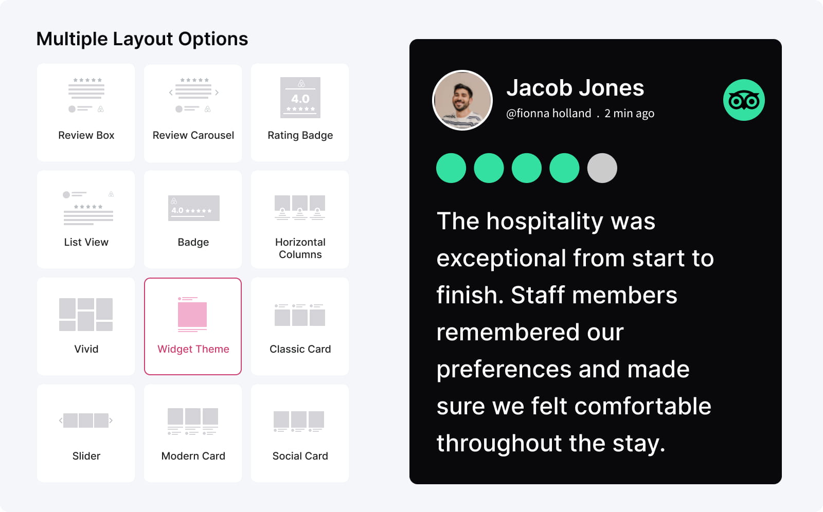 Embed airbnb reviews widget