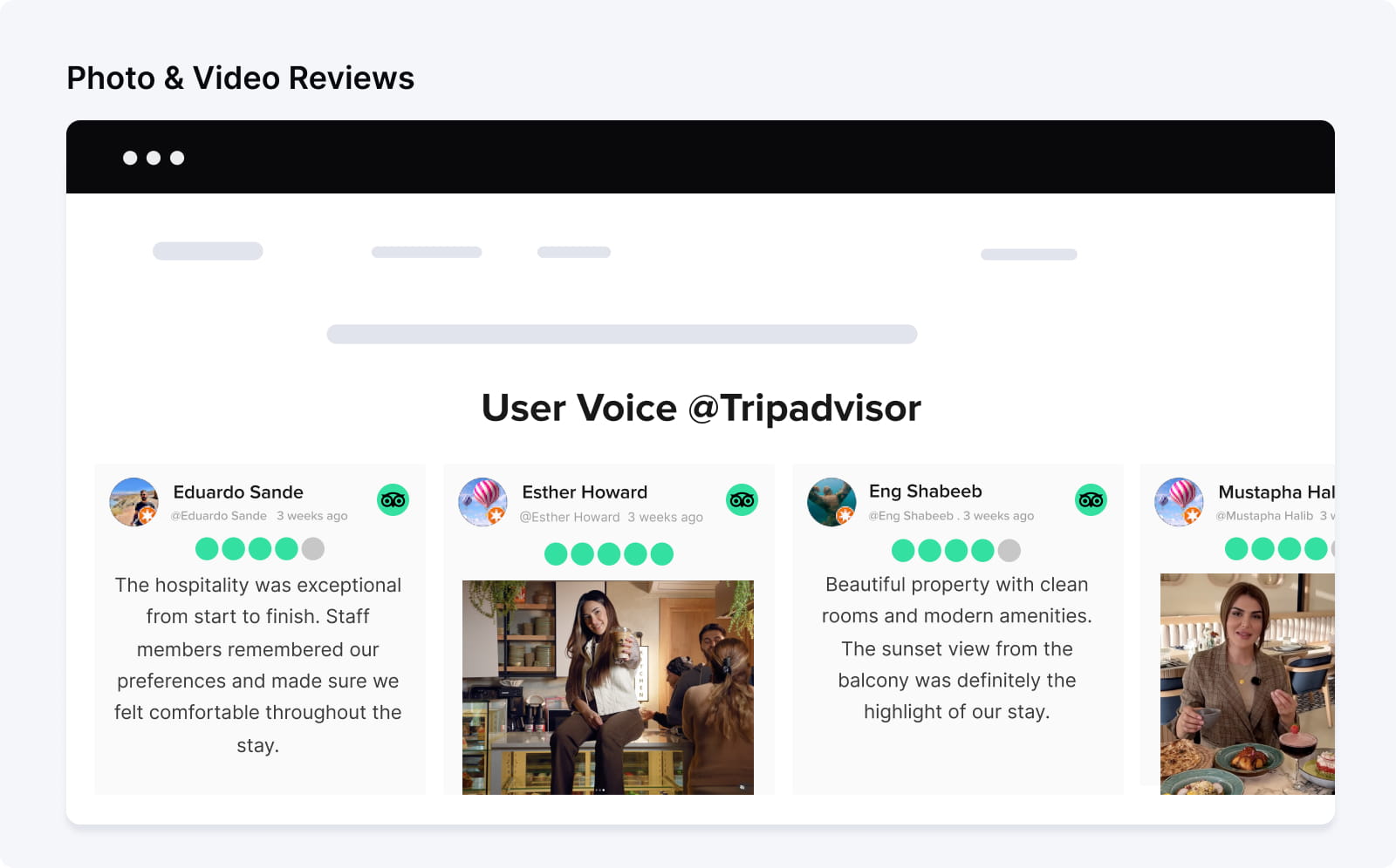 Airbnb reviews widget