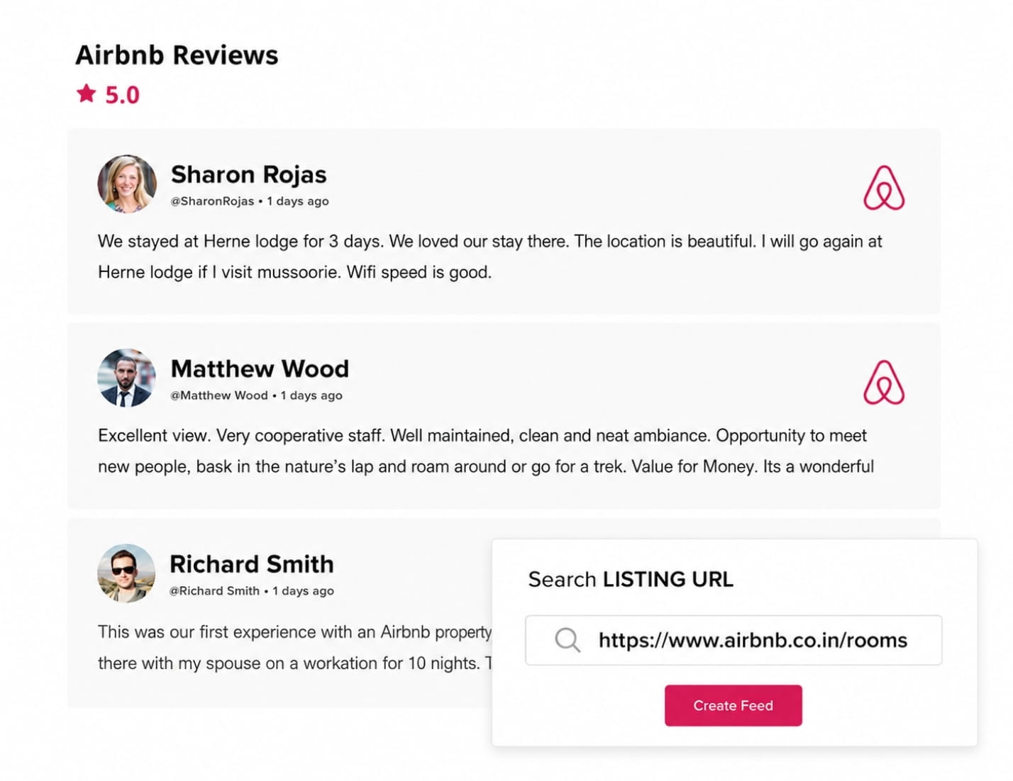 Recueillir des avis Airbnb
