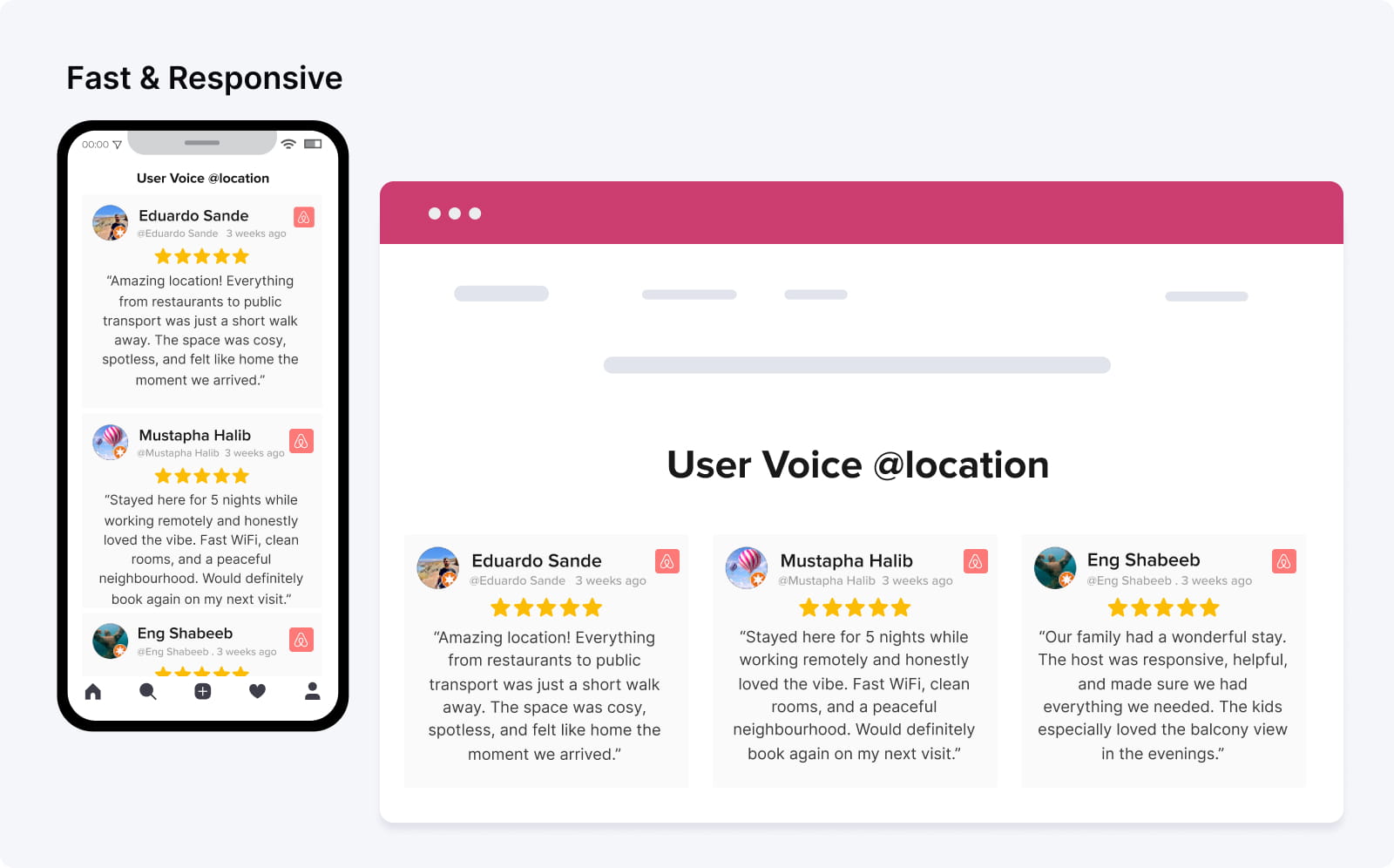 Widget d'avis Airbnb