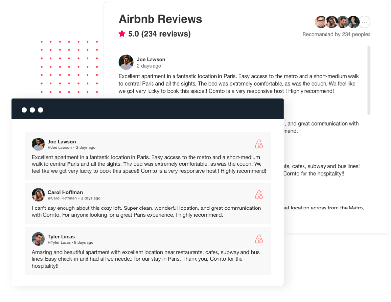 Airbnb-Bewertungs-Widget