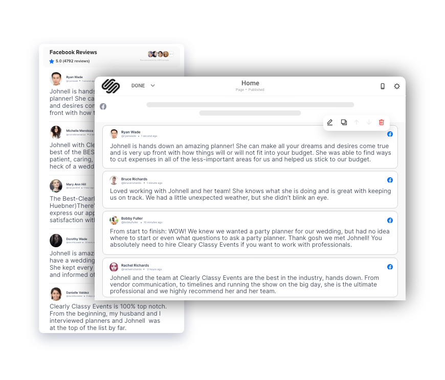 Squarespace 上的 Facebook 评论小部件