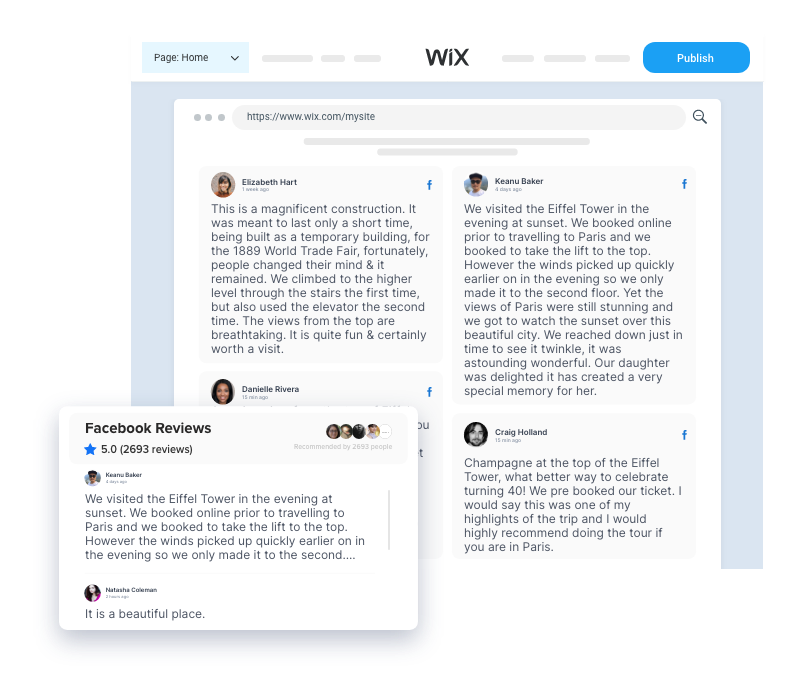 facebook reviews widget on weebly