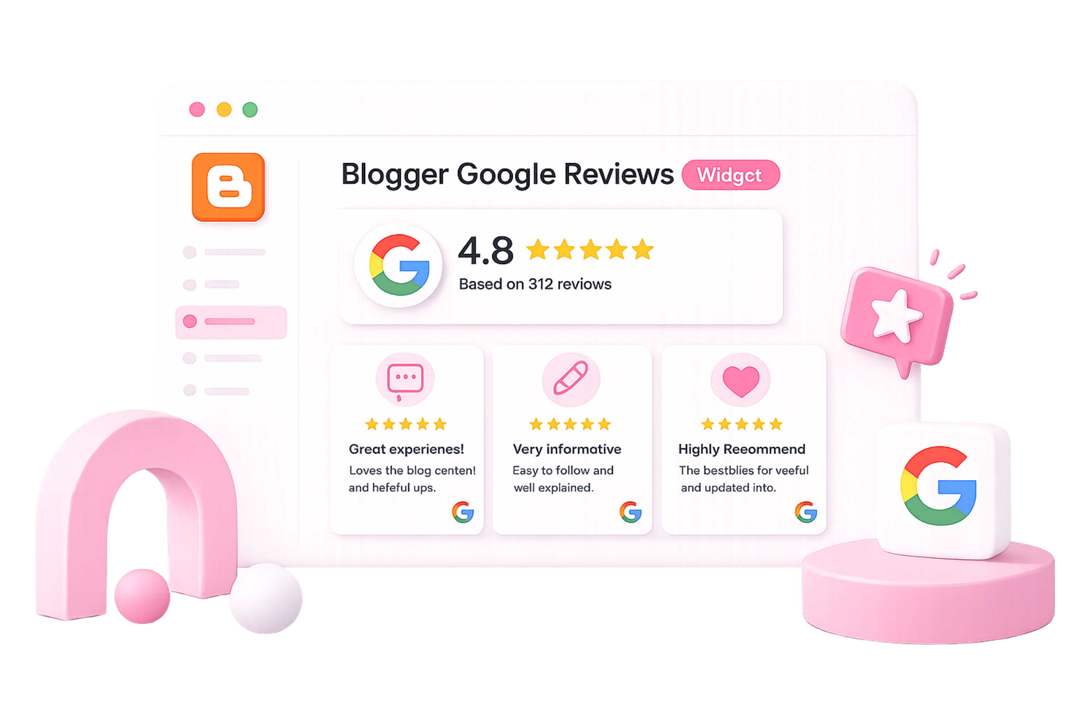 Blogger Google Reviews Widget