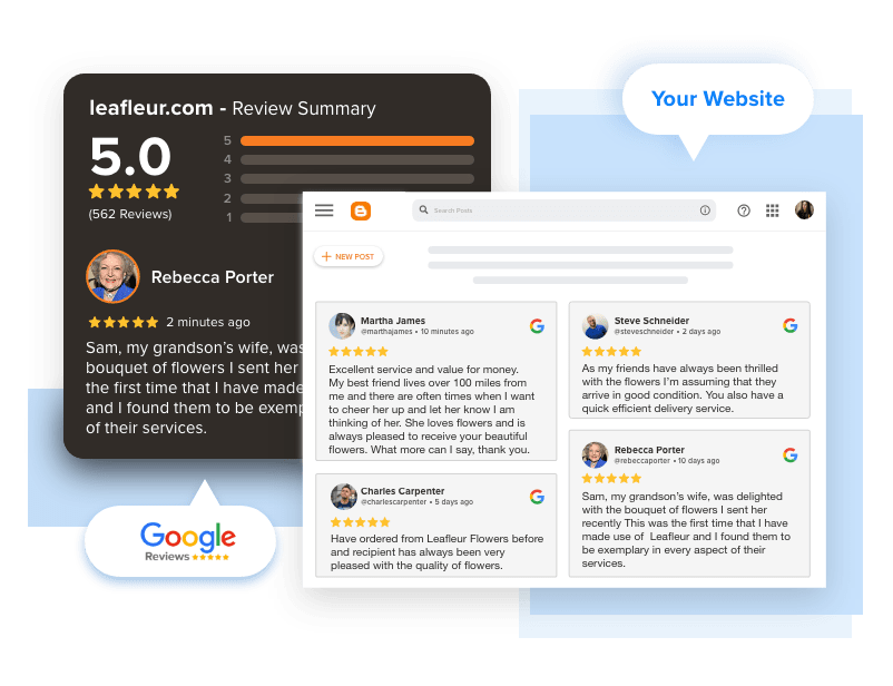 google Reviews widget on blogger