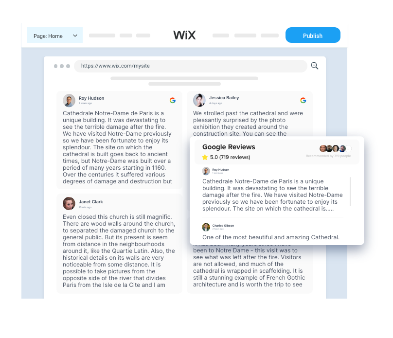 Wix に Google レビューを埋め込む