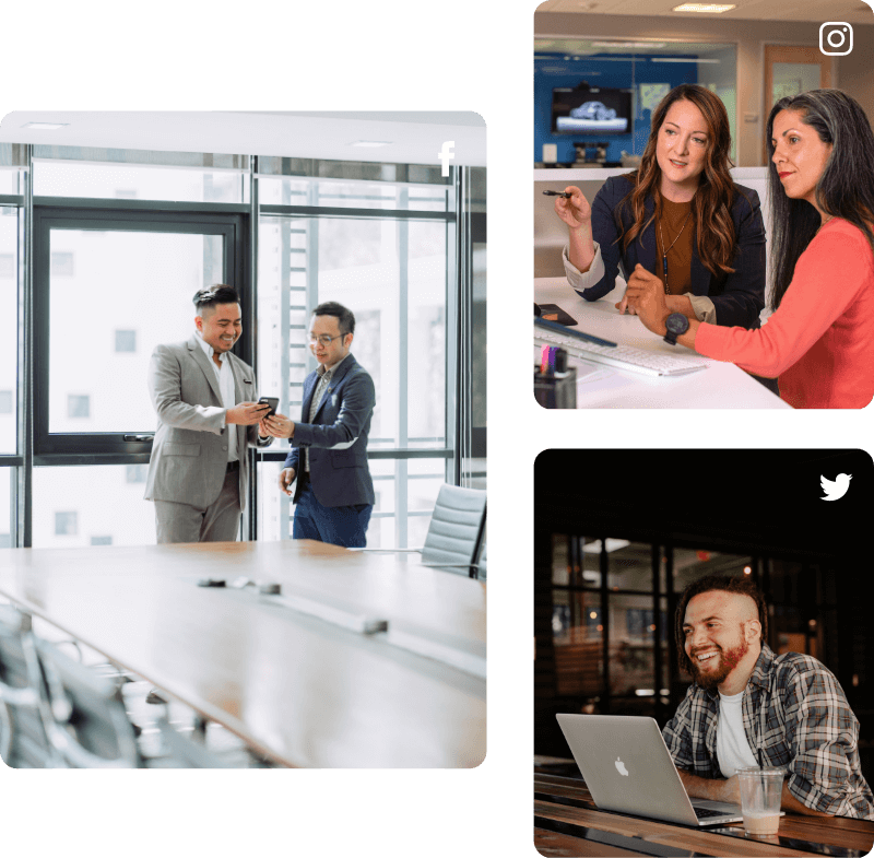 Murs de médias sociaux pour affichage numérique