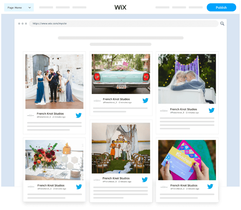 在 Wix 网站上添加 Twitter 信息流小部件