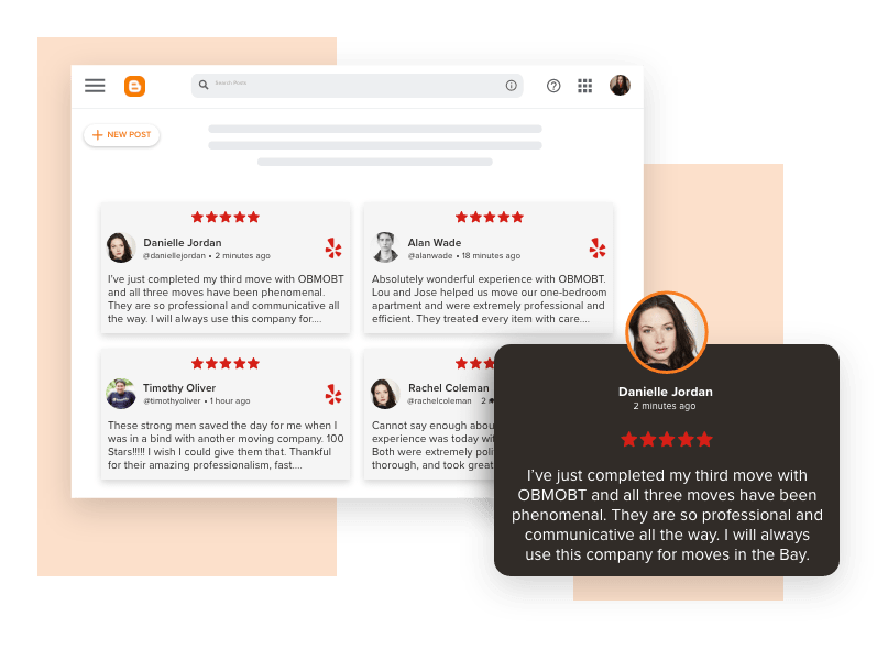 Adicionar widget de avaliação do Yelp ao site do Blogger