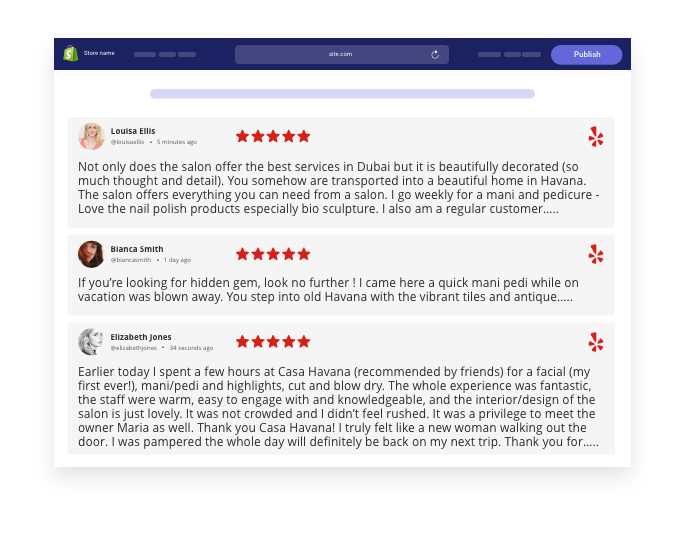 add yelp reviews widget to shopify