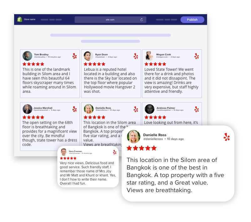 Yelp-Bewertungs-Widget auf Shopify