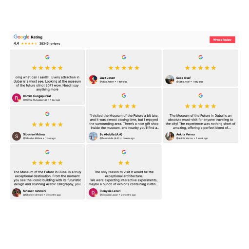 Google Reviews Modern Card